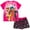 Black / pink, variant on Miraculous Ladybug Cat Noir Rena Rouge Pullover Pajama Shirt and Shorts Sleep Set Little Kid to Big Kid
