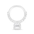 thumbnail image 4 of 3.00Ct Elongated Cushion Cut Moissanite Solitaire Engagement Ring, Accent Band, 14K White Gold, 4 of 7