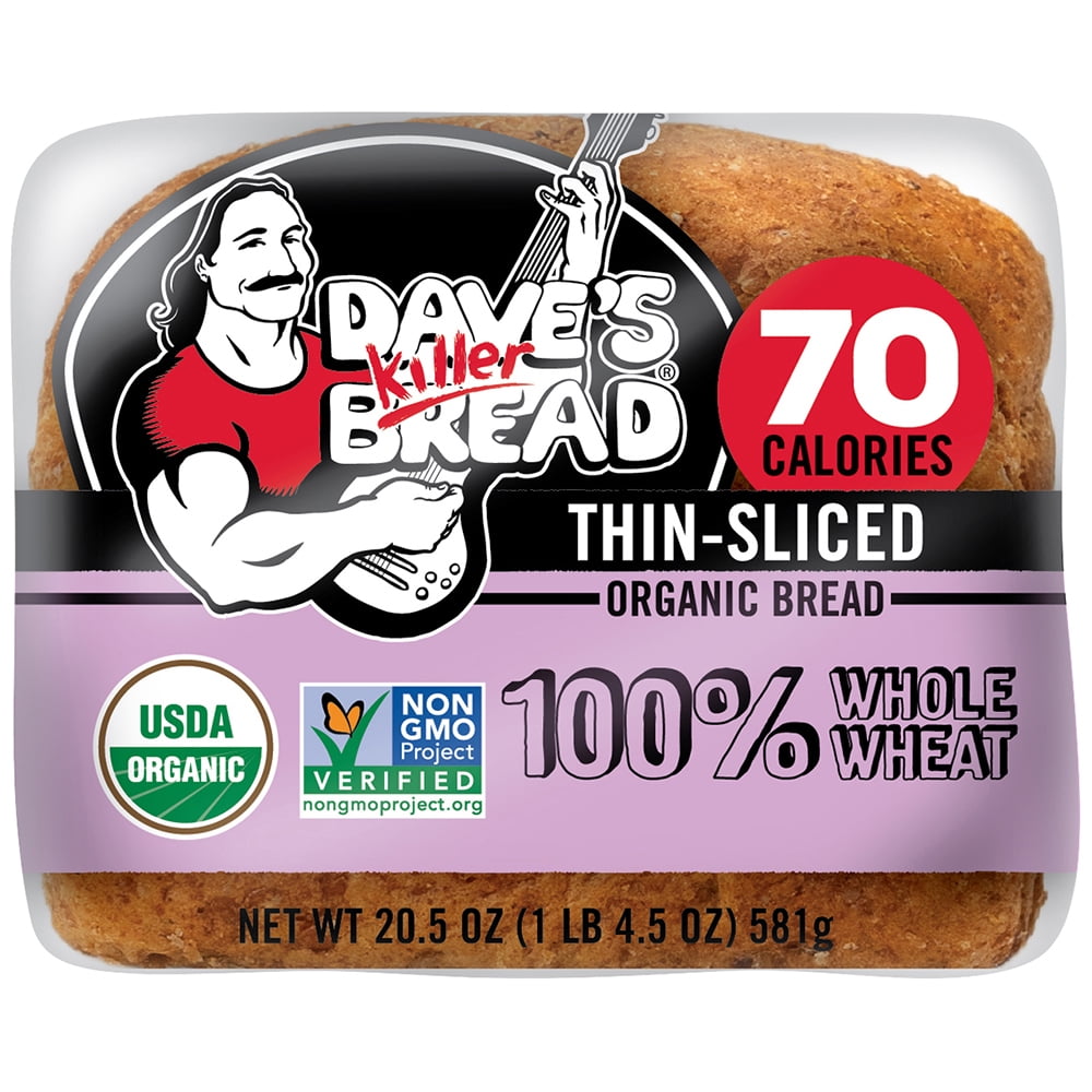 Dave's Killer Bread 100% Whole Wheat Thin-Sliced, Organic Whole Wheat Bread, 20.5 oz Loaf