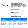 thumbnail image 2 of Front Left Window Regulator - Compatible with 1990 - 1997 Mazda Miata LE RWD Convertible 2-Door 1.6L 4-Cylinder Naturally Aspirated DOHC GAS 1991 1992 1993 1994 1995 1996, 2 of 2