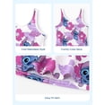 thumbnail image 3 of Vestido Disney Lilo & Stitch para niña pequeña hawaiano 3T morado, 3 of 7
