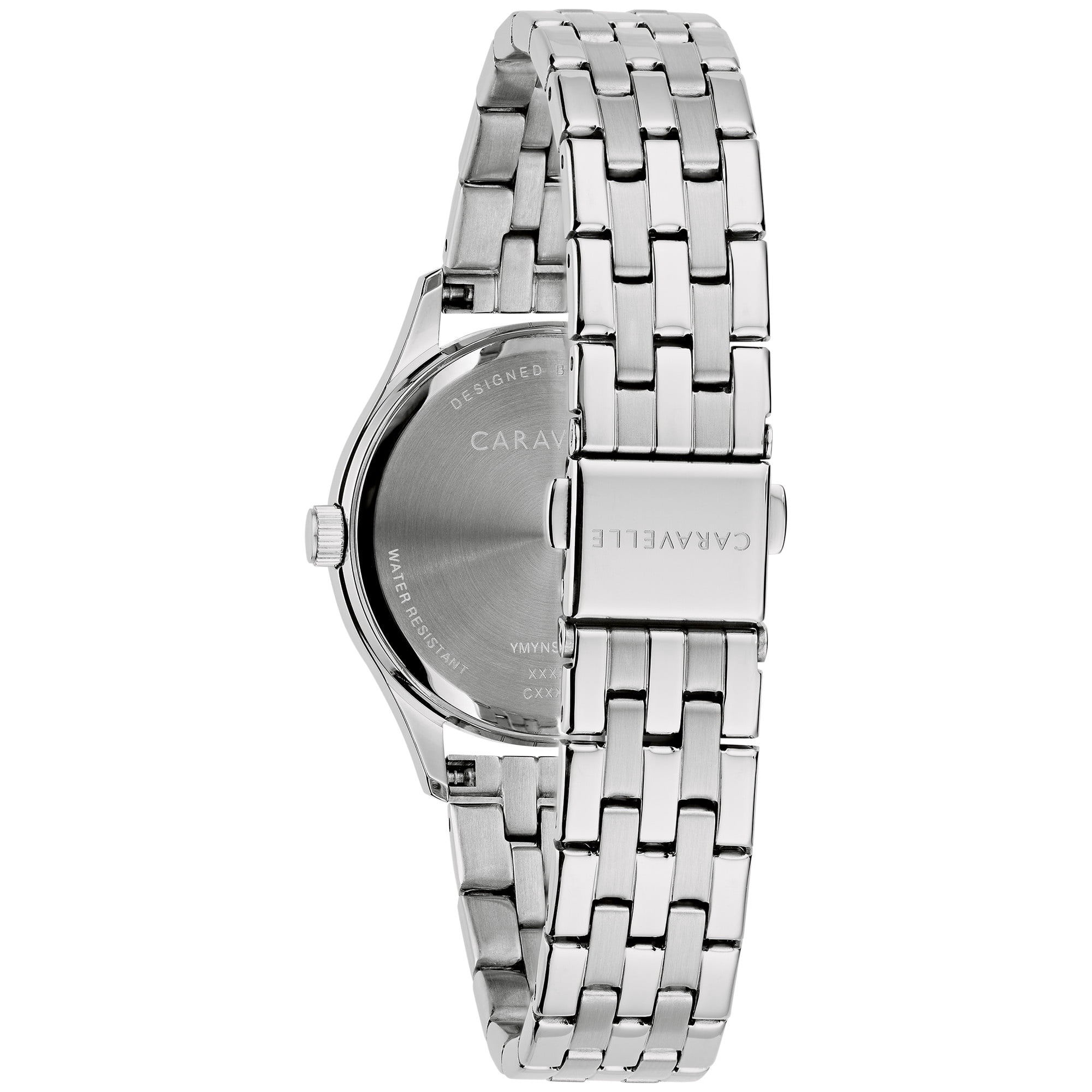 Caravelle by Bulova ladies blue dial silver tone dress watch NEW BATTERY Amazon.com: Caravelle by Bulova Ladies main image 3
