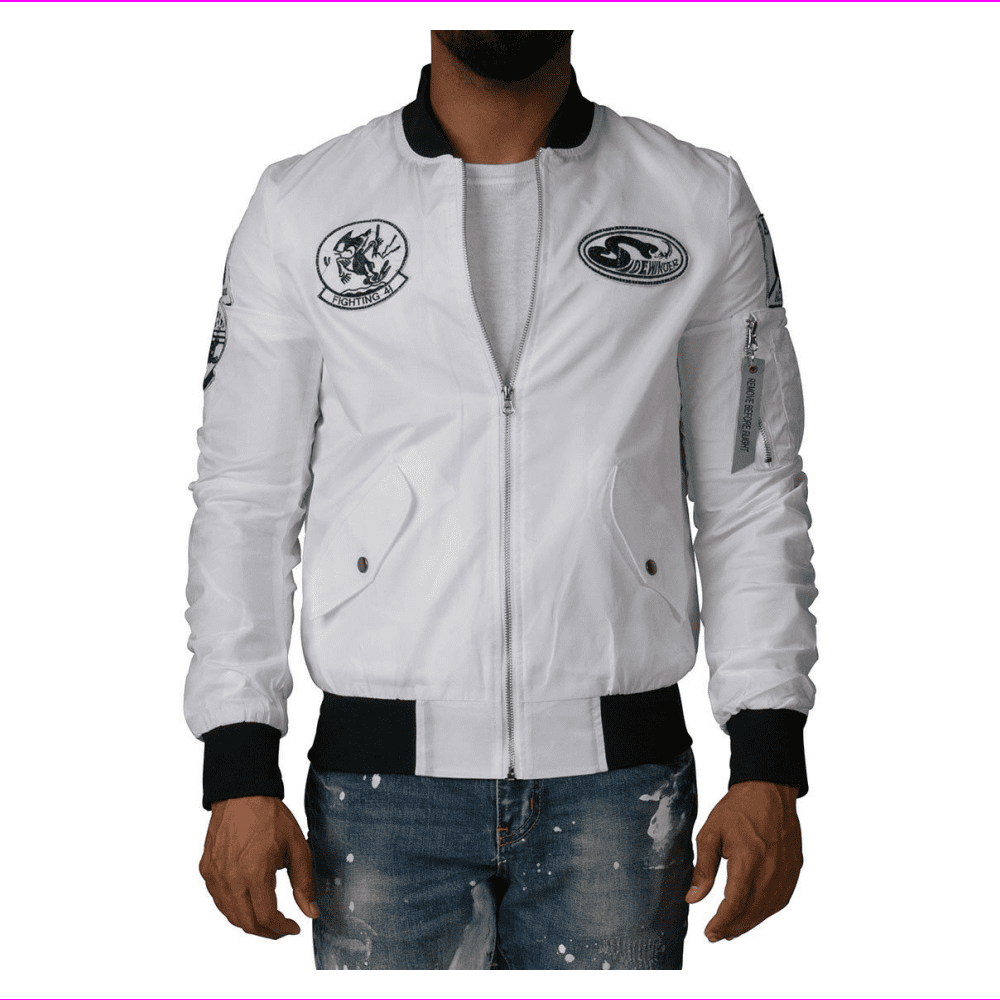 american stitch patches bomber jacket