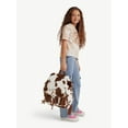 thumbnail image 6 of Justice Girls Cow Faux Fur Rucksack Backpack, Cow Print, 6 of 6