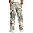 thumbnail image 5 of UDAUDU Cargo Sweatpants for Men Camo Hiking Loose Fit Stretch Drawstring Trousers Outdoor Workout Trendy Sweatpants with Pockets Army Green 2XL, 5 of 6