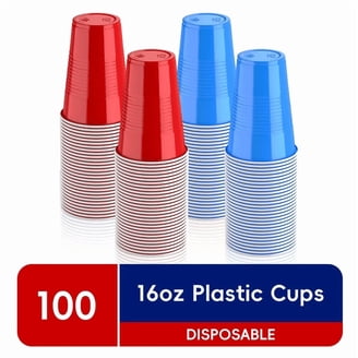 Stock Your Home Red Plastic Cups Disposable 16oz Heavy-Duty Large Party  Pack for Drinks - Walmart.com