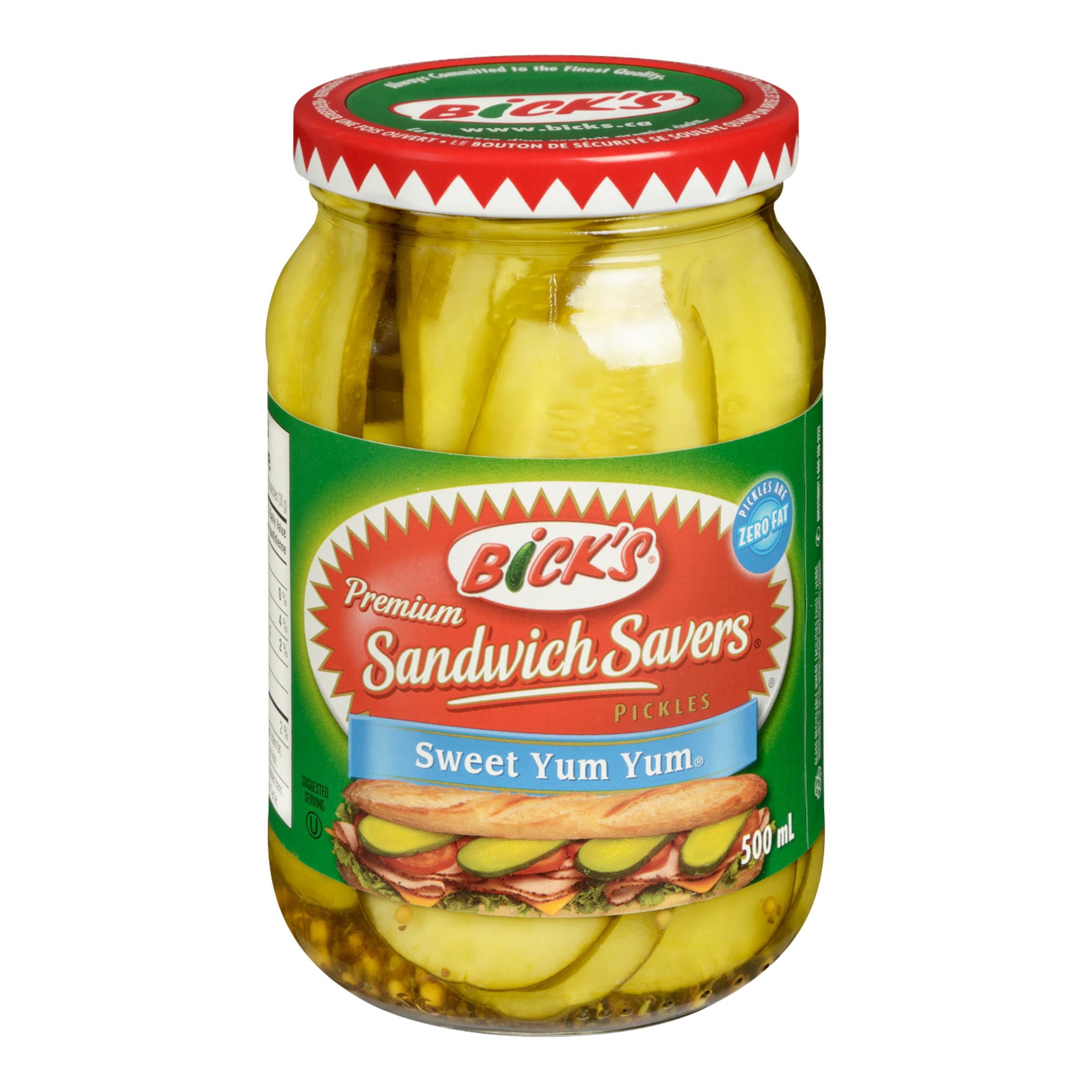 Bick's Sandwich Savers Yum Yum Sweet Pickles 500ml, 500 ML - Walmart.ca