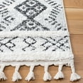 thumbnail image 3 of SAFAVIEH Moroccan Tassel Aphrodite Southwestern Shag Area Rug, Ivory/Grey, 6'7" x 9'2", 3 of 8