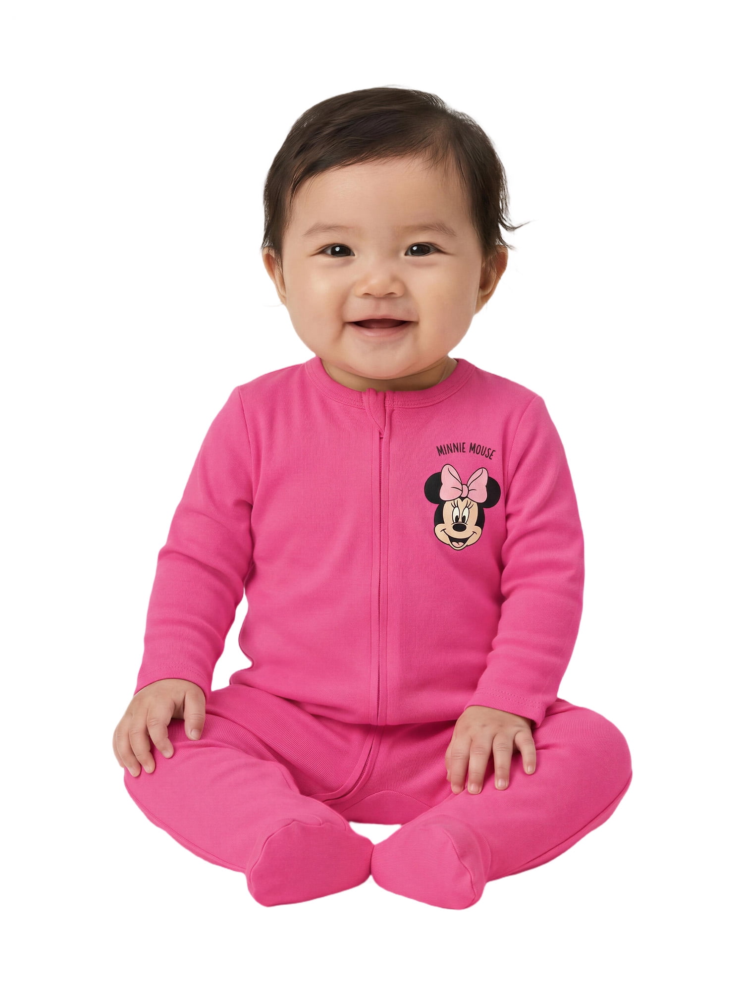 Minnie and Daisy Baby Girls 3 Pack Sleep n’ Play Coverall, Sizes Newborn-9M