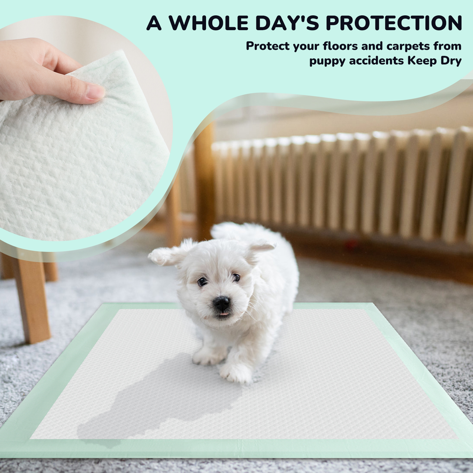 Cowb Manm Puppy Pads XL 24"x24", 80 Count photo 3