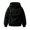 Black, variant on Shadoumai Girls Solid Color Front Zip Hooded Sweatshirt Lightweight Soft Long Sleeve Casual Top for School and Daily Outings, Girls Front Zip Everyday Sweatshirt