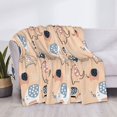 thumbnail image 3 of Honeii Cute Ink Drawn Elephants print throw blanket, crafted from cozy cotton flannel, offers versatile home decor as a bedding suitable for all seasons.-50"x40", 3 of 6
