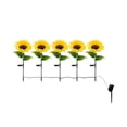 thumbnail image 2 of 5 Pack Solar Sunflower Light, Single Head Vivid Sunflower Waterproof Solar Auto Light Up, LED Lamp for Patio Yard Walkway Wedding Party Night Decoration, 2 of 9