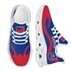 thumbnail image 1 of Zapatos deportivos ligeros para exteriores, a prueba de golpes, con diseño de bandera de Samoa roja y azul, zapatos de punto transpirables, zapatos casuales, 1 of 6