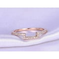 thumbnail image 2 of 0.50 Carat Wedding Band Real Moissnaite Diamonds Anniversary Ring Curved Stretch Design Antique Style Band with 18k Gold Plating, 2 of 9