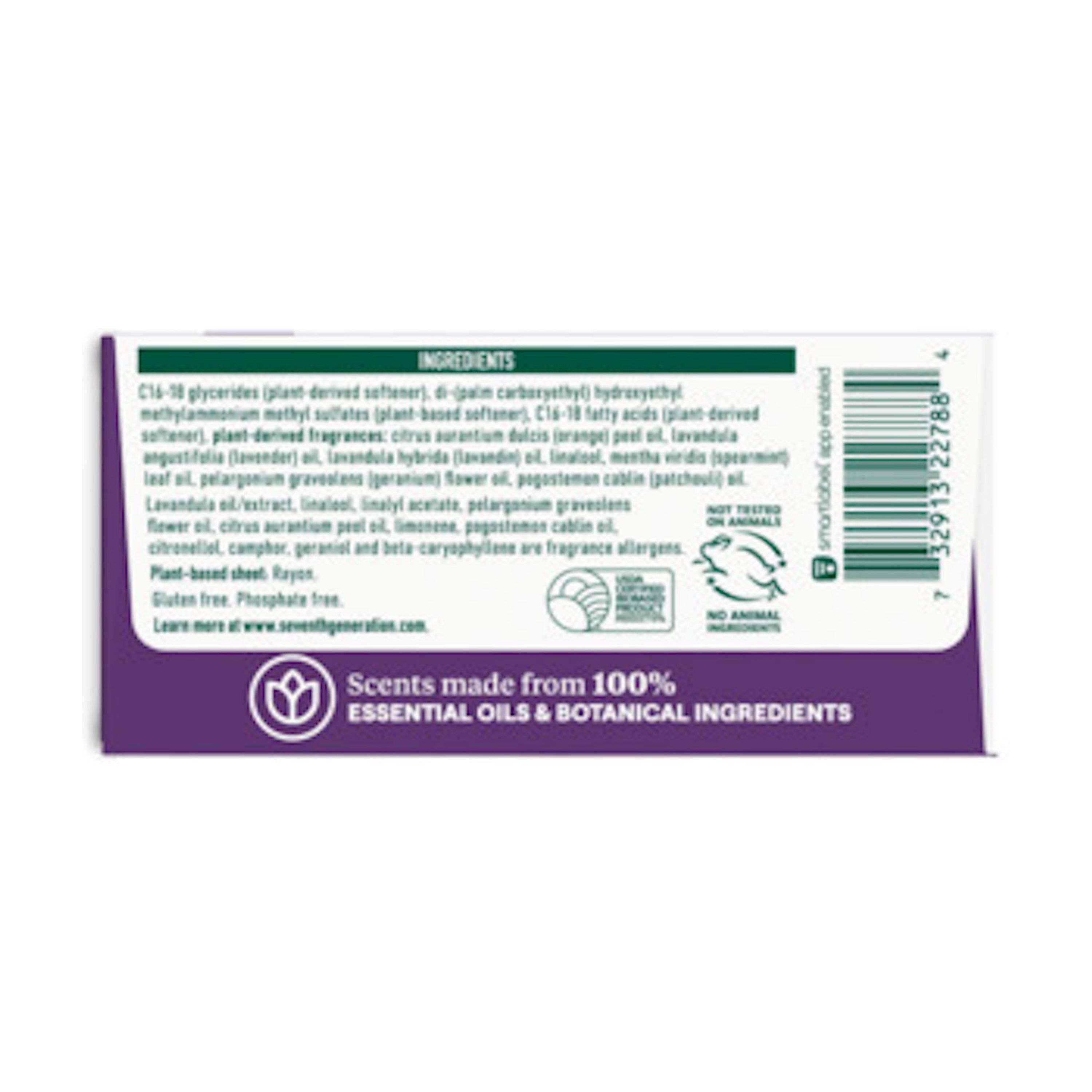 Seventh Generation Fabric Softener Dryer Sheets, Lavender photo 3