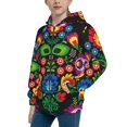thumbnail image 2 of Naloa Traditional Floral Polish Teenage Zipper Hoodie, Long Sleeve Zip Up Hoodies Casual Jackets Tops for 7-12 Years-Small, 2 of 6
