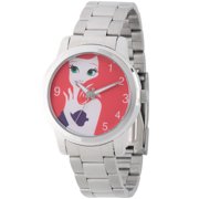 Disney Princess Ariel Women's Silver Alloy Watch, Silver Stainless Steel Bracelet
