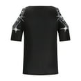 thumbnail image 6 of SwiftWear Off Shoulder Blouse for Women Summer Hot Blouses for Women Dressy Casual Ladies Tops and Blouses V-Neck T-shirt Loose Comfortable Female Blouses Black, 6 of 9