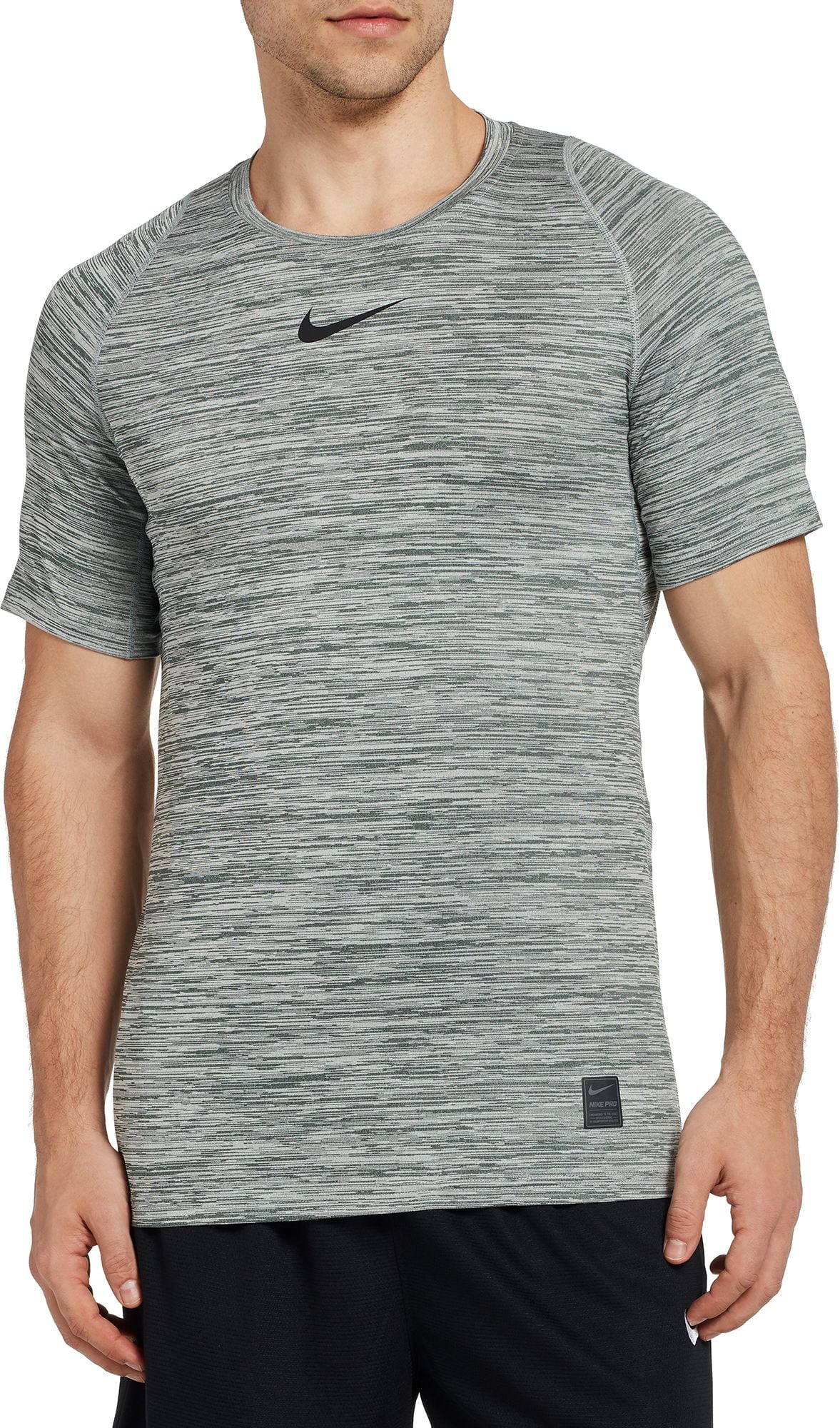 nike men's pro heather long sleeve fitted shirt