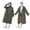 Army Green, variant on Waterproof Raincoat for Adults, Lightweight PVC Rain Jacket with Hood, Packable for Hiking Travel Rainwear, Sleeve Length 30.3 Inches
