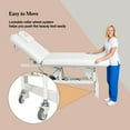 thumbnail image 6 of Electric Massage Table 2 Motors Adjustable Facial Bed Tattoo Chair Spa Bed Beauty Salon Treatment Table Therapy Chair with Hand Foot Remote and Lockable Wheels, 6 of 11
