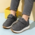 thumbnail image 4 of pwidon Toddler Velcro Sneakers Breathable Non Slip Gum Sole Casual Walking School Shoes for Boys Girls Gray 25, 4 of 6
