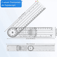thumbnail image 4 of 12 Pieces Goniometer Physiotherapy 360 Degree Rotation Protractor Physiotherapy PVC for Physiotherapy, Sports Therapy, 4 of 8