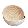 thumbnail image 3 of Matsuzay Cesta de mimbre de varios tamaños, redonda ovalada rústica para fermentación de pan, cesta de mimbre, cuenco para hornear, utensilio de Herramientas y accesorios para hornear 18*9cm Matsuzay JJ19535-04B, 3 of 6