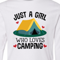 thumbnail image 4 of Inktastic Just a Girl Who Loves Camping Long Sleeve Youth T-Shirt, 4 of 5