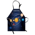 thumbnail image 1 of Astronomy Apron, Celestial Cartoon Solar System Image with Planets and Sun Galaxy, Unisex Kitchen Bib with Adjustable Neck for Cooking Gardening, Adult Size, Multicolor, by Ambesonne, 1 of 4