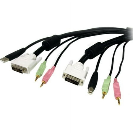 UPC: 0065030816052 | StarTech USBDVI4N1A6 4-in-1 USB DVI KVM Cable with Audio and Microphone