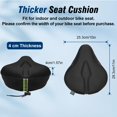 thumbnail image 2 of Cojín de asiento de bicicleta Zacro acolchado en gel para hombre y mujer, color negro, 2 of 8