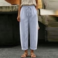 thumbnail image 4 of Kezqiaxn Casual Pants for Women Stretchy Drawstring Elastic Waist Casual Loose Pants with Pockets Plus Size Fashion, 4 of 7