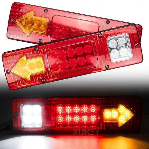 Arrow Turn Indicator 19LEDs Trailer Rear Light Kit Tail Lamps Caravan Truck 2PCS