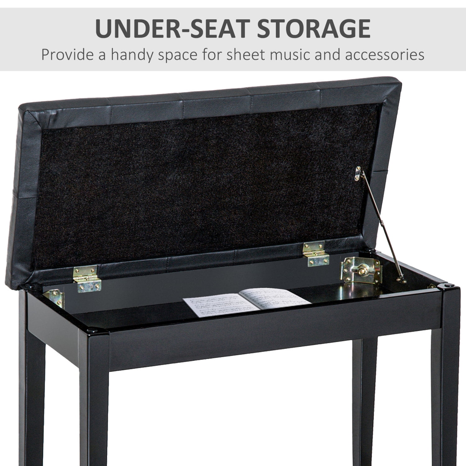 Duet Piano Bench for Solo & 2 Player Comfort