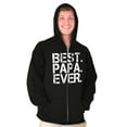 thumbnail image 4 of Best Papa Ever Worlds Greatest Dad Zip Hoodie Sweatshirt Men Brisco Brands S, 4 of 5