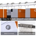 thumbnail image 4 of Modern Orange Grey Shower Curtain, Black and Orange Geometric Fabric Shower Curtains Set, Waterproof Shower Curtains for Bathroom,72 x 72 inch, 4 of 6