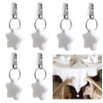 thumbnail image 2 of 6 Pcs Tablecloth Clip Tablecloth Pendant Stone Tablecloth Clip For Outdoor Picnic Family Dinner Table Decoration(star), 2 of 4