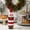 D, variant on Knitted Alphabet Wine Bottle Sleeve, DIY Holiday Wine Bottle Decoration, Advent Dinner Table Accessory, Red And White Striped Wine Cover, Festive Christmas Party Wine Sleeve F