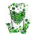 thumbnail image 3 of TaTaai Women St. Patrick's Day Print Long Sleeve Hoodless Sweatshirt Fashion Loose Round Neck Casual Top Soft Comfortable for Daily Home Office Streetwear Gift, 3 of 6