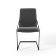 thumbnail image 6 of Modway Pitch Dining Armchair Upholstered Fabric Set of 2 in Black Charcoal, 6 of 6