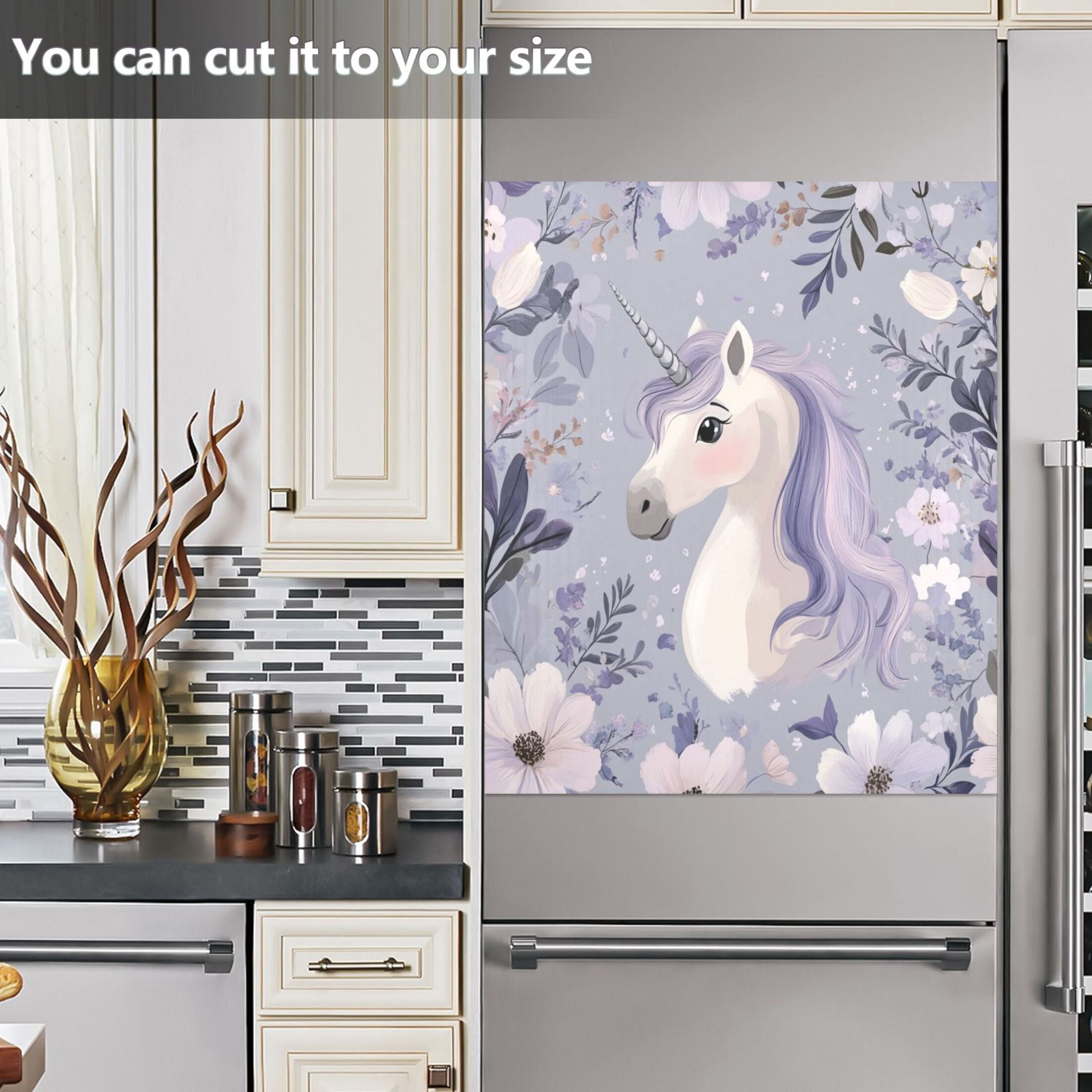 Dishwasher Magnetic Sticker 23x26 Inch Refrigerator Magnetic Sticker Washing Machine Magnetic Sticker Kitchen Panel Magnetic Sticker Home Decor Cool Cute Unicorn