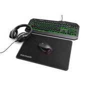 Refurbished Blackweb Gaming Starter Kit with Keyboard, Mouse, Mousepad and Headset - Ergonomic Design