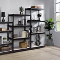 thumbnail image 4 of ACME Decmus Bookshelf in Natural and Black, 4 of 5