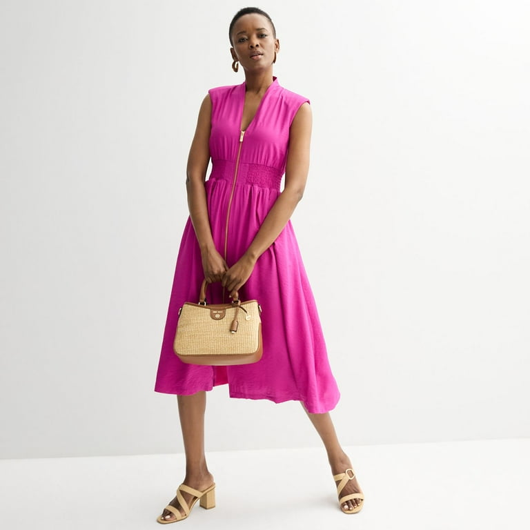 knee length dresses for ladies Petal & Pup Women's Pontee One Shoulder Pleated Midi Dress main image 0