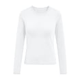 thumbnail image 7 of GUACER Fleece Warm Crewneck Tops for Women Long Sleeve Soft Stretch Slim Fit Base Layer Shirts for Casual Fall Winter, 7 of 7