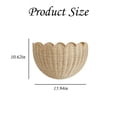thumbnail image 2 of Scalloped Wall Basket Handwoven Natural Rattan Storage Organizer with Sturdy Metal Frame, Nordic Style Wicker Decor for Wall Storage, 2 of 7