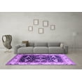 thumbnail image 3 of Ahgly Company Indoor Round Oriental Purple Industrial Area Rugs, 5' Round, 3 of 4