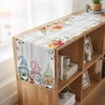 thumbnail image 6 of Table Runners 70 Inches Long Dress Scarves, Gnomes Easter Farmhouse Coffee/Dining/Kitchen Table Decor, Holiday Table Runner, Eucalyptus Spring Floral Eggs Leaves Wooden 13x70 Inch, 6 of 9